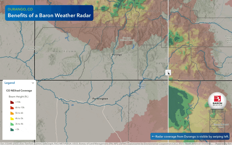 The benefit of a new Baron radar in southwest Colorado.
